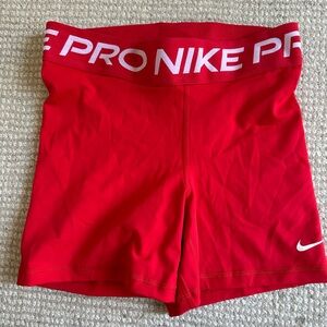 Nike Women's Athletic Red Shorts